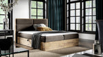 Lade das Bild in den Galerie-Viewer, Luxuriöses Designer Holzbett Telina mit integriertem Stauraum – Modernes Schlafzimmer-Highlight
