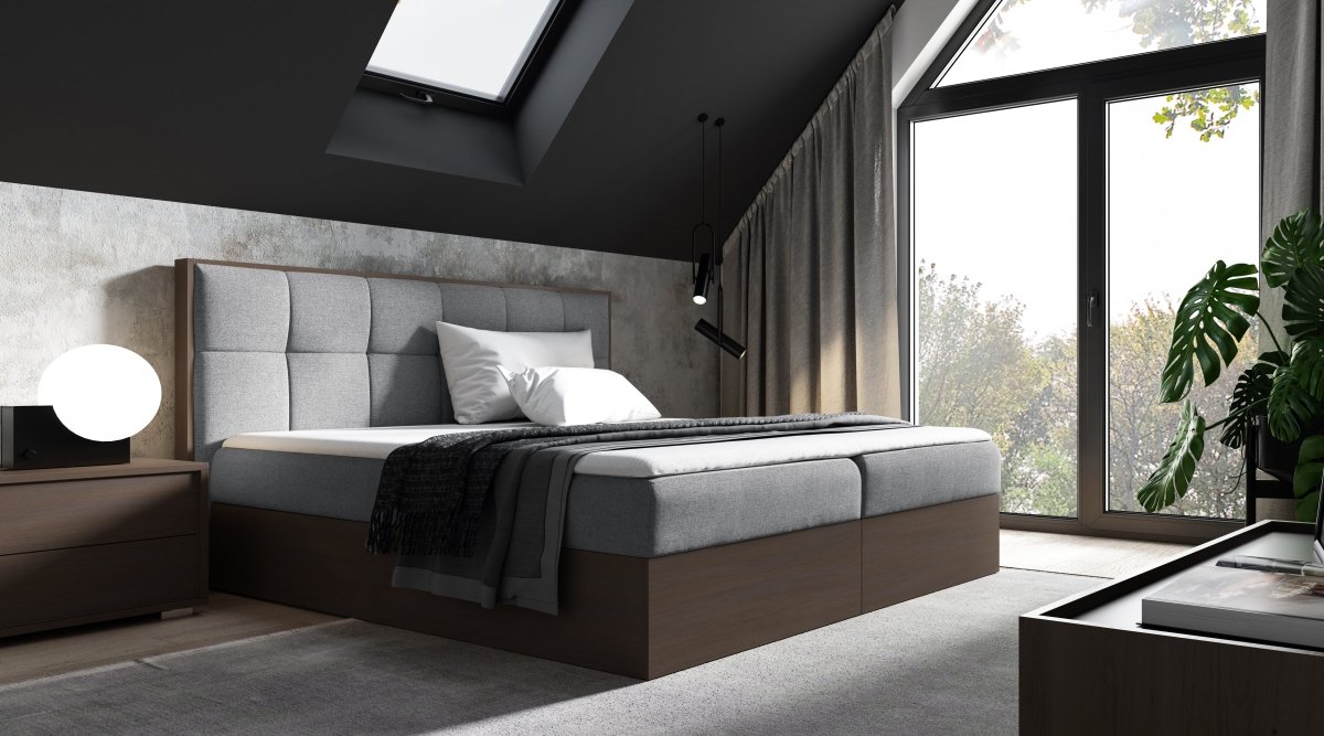 Elegantes Designer Holzbett Terino mit Integriertem Stauraum – Modernes Schlafzimmer-Möbelstück