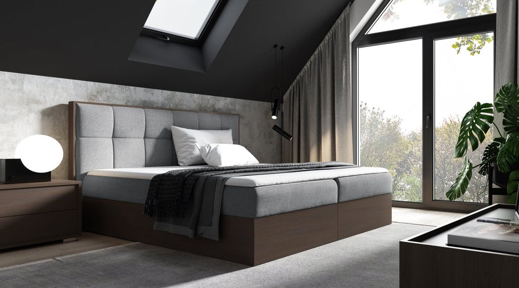 Elegantes Designer Holzbett Terino mit Integriertem Stauraum – Modernes Schlafzimmer-Möbelstück