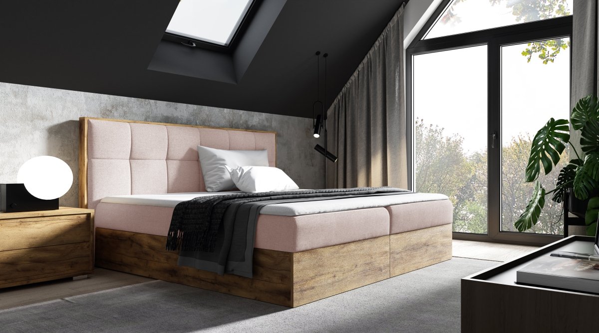 Elegantes Designer Holzbett Terino mit Integriertem Stauraum – Modernes Schlafzimmer-Möbelstück