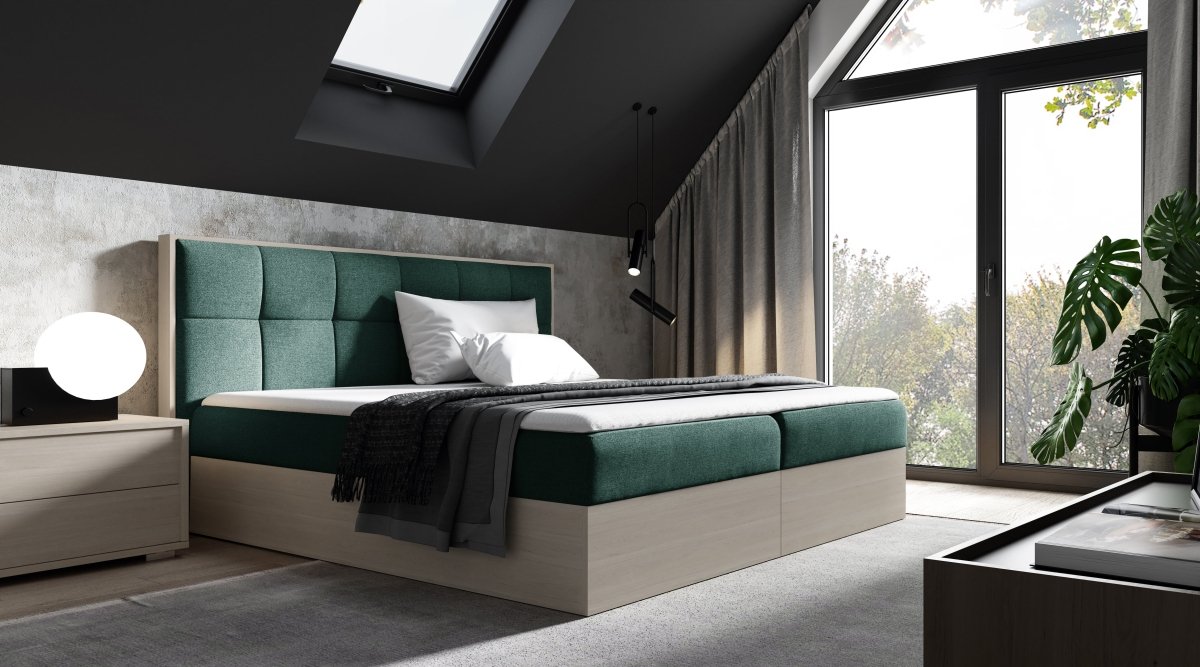 Elegantes Designer Holzbett Terino mit Integriertem Stauraum – Modernes Schlafzimmer-Möbelstück