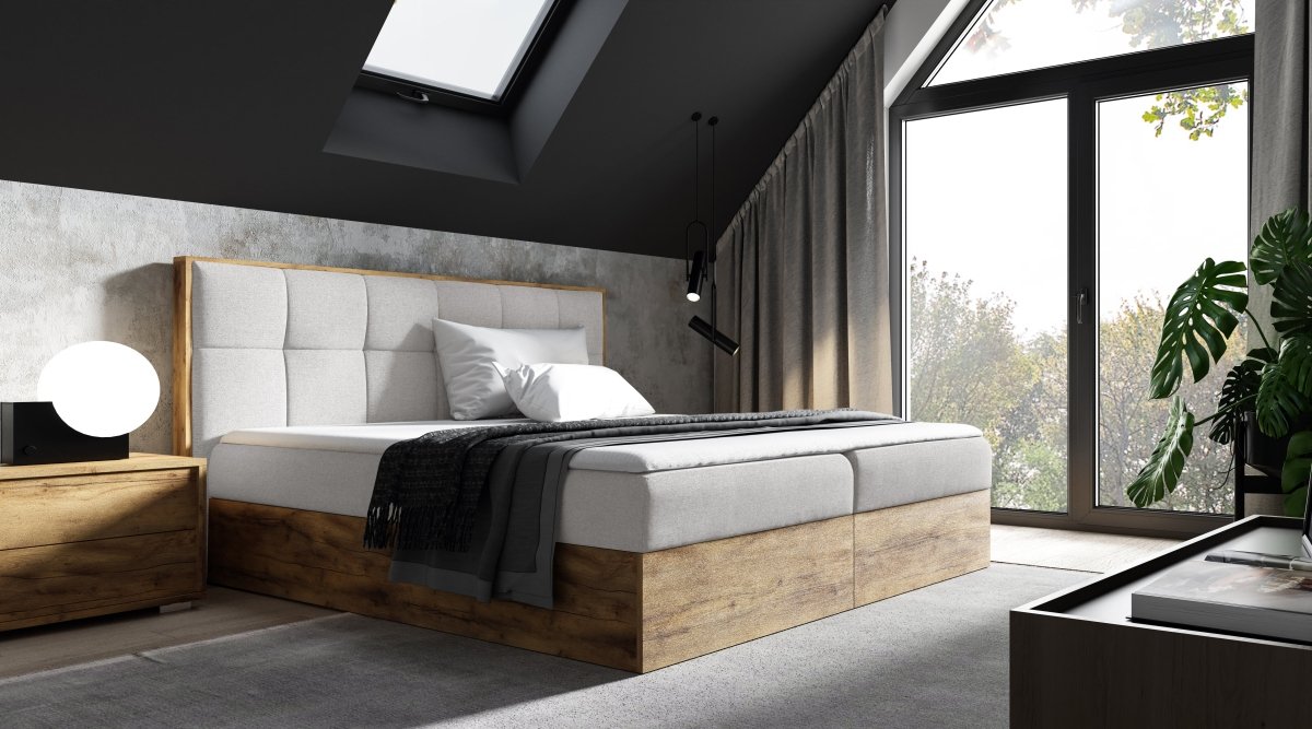 Elegantes Designer Holzbett Terino mit Integriertem Stauraum – Modernes Schlafzimmer-Möbelstück