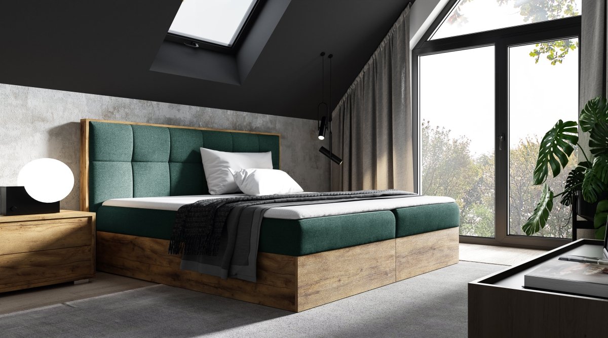 Elegantes Designer Holzbett Terino mit Integriertem Stauraum – Modernes Schlafzimmer-Möbelstück