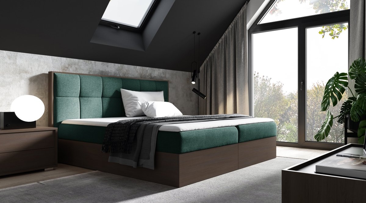 Elegantes Designer Holzbett Terino mit Integriertem Stauraum – Modernes Schlafzimmer-Möbelstück