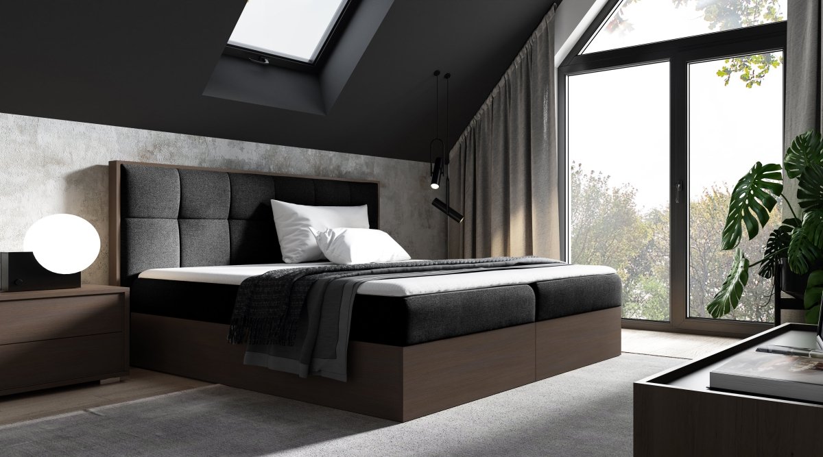 Elegantes Designer Holzbett Terino mit Integriertem Stauraum – Modernes Schlafzimmer-Möbelstück