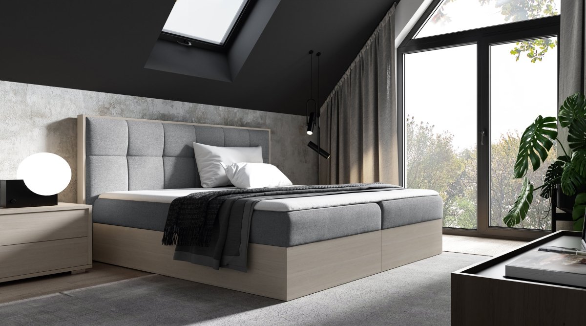Elegantes Designer Holzbett Terino mit Integriertem Stauraum – Modernes Schlafzimmer-Möbelstück