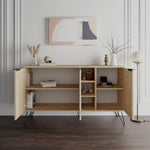 Lade das Bild in den Galerie-Viewer, Luxuriöse Designer Kommode Clara: Modernes Sideboard mit Türen, offenen Fächern
