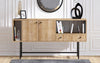 Freya Designer Kommode: Stilvolle Eichenoptik, Metallgestell, Viel Stauraum