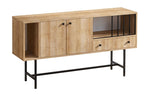 Lade das Bild in den Galerie-Viewer, Freya Designer Kommode: Stilvolle Eichenoptik, Metallgestell, Viel Stauraum
