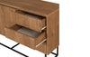 Elegante Designer Kommode Genua: Walnuss-Optik, Modernes Metallgestell, Geräumiger Stauraum