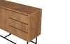 Elegante Designer Kommode Genua: Walnuss-Optik, Modernes Metallgestell, Geräumiger Stauraum