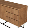 Lade das Bild in den Galerie-Viewer, Elegante Designer Kommode Genua: Walnuss-Optik, Modernes Metallgestell, Geräumiger Stauraum
