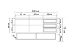 Lade das Bild in den Galerie-Viewer, Elegante Designer Kommode Genua: Walnuss-Optik, Modernes Metallgestell, Geräumiger Stauraum
