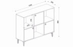 Lade das Bild in den Galerie-Viewer, Elegante Designer Kommode Levico: Stilvolle Eichenoptik mit Vielseitigen Fächern

