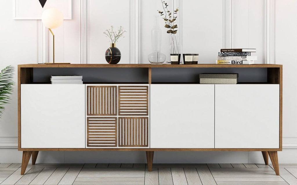 Elegante Designer Kommode Milan: Stilvolle Walnuss-Optik für modernes Wohnen
