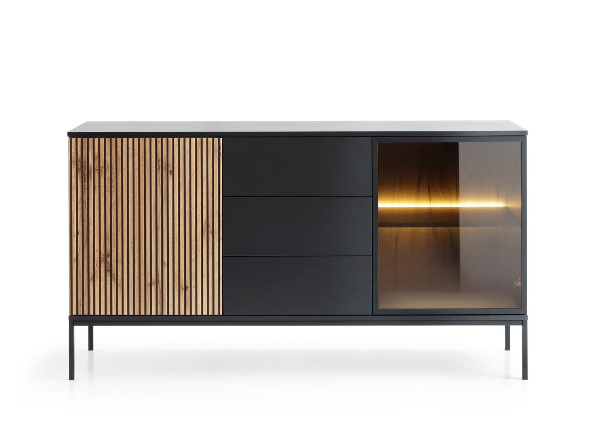 Elegante Designer Kommode Nayra II: Stilvolles Möbelstück mit Integrierter LED-Beleuchtung