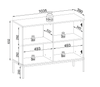 Elegante Designer Kommode Nayra III mit LED-Beleuchtung – Stilvolles Schlafzimmer-Highlight