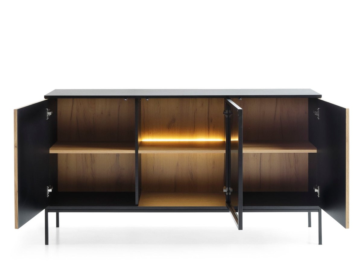 Elegante Designer Kommode Nayra mit Integrierter LED-Beleuchtung – Moderner Stauraum