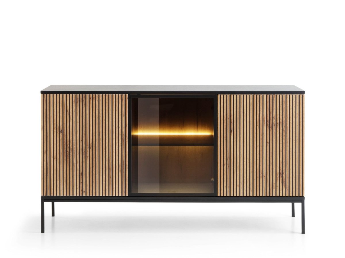 Elegante Designer Kommode Nayra mit Integrierter LED-Beleuchtung – Moderner Stauraum