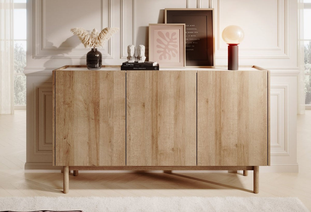 Elegante Designer Kommode Nera II: Moderne Schlafzimmer Wohnzimmer Stauraum Schubladen Möbel
