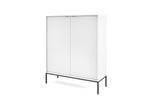 Lade das Bild in den Galerie-Viewer, Designer Kommode Verilo II: Elegantes Schlafzimmer Sideboard mit Gold/Schwarz Akzenten
