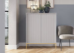 Lade das Bild in den Galerie-Viewer, Designer Kommode Verilo II: Elegantes Schlafzimmer Sideboard mit Gold/Schwarz Akzenten
