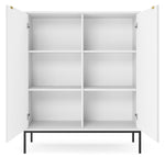 Lade das Bild in den Galerie-Viewer, Designer Kommode Verilo II: Elegantes Schlafzimmer Sideboard mit Gold/Schwarz Akzenten
