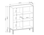 Lade das Bild in den Galerie-Viewer, Designer Kommode Verilo II: Elegantes Schlafzimmer Sideboard mit Gold/Schwarz Akzenten

