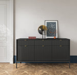 Lade das Bild in den Galerie-Viewer, Elegante Designer Kommode Verilo III: Luxuriöses Sideboard mit Viel Stauraum
