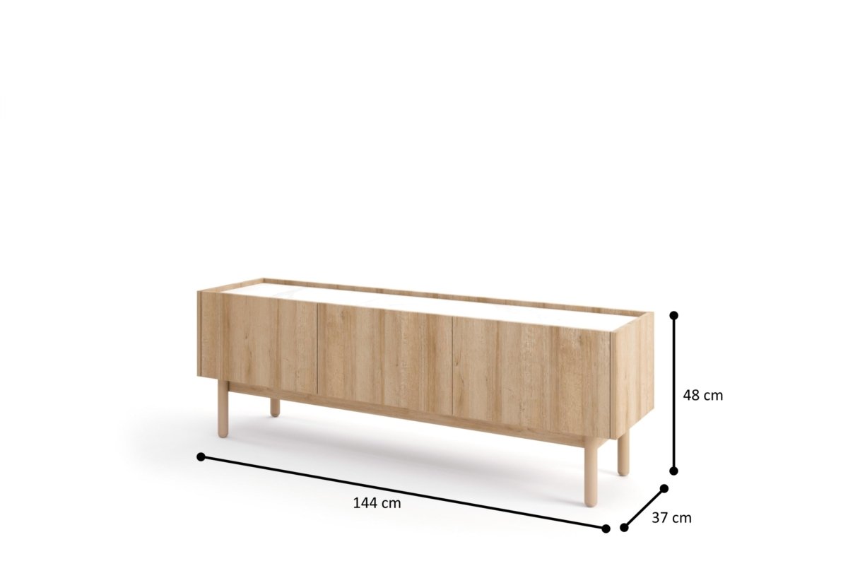 Elegantes Designer Lowboard Nera Modernes TV-Möbel mit Stauraum für Ihr Wohnzimmer