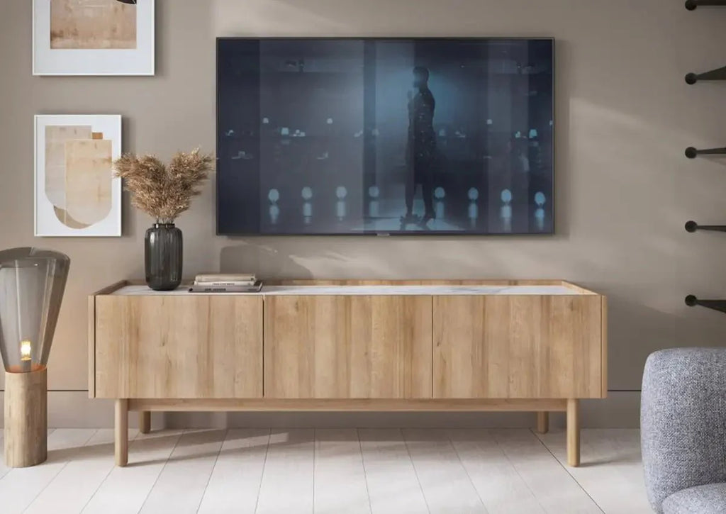 Elegantes Designer Lowboard Nera Modernes TV-Möbel mit Stauraum für Ihr Wohnzimmer