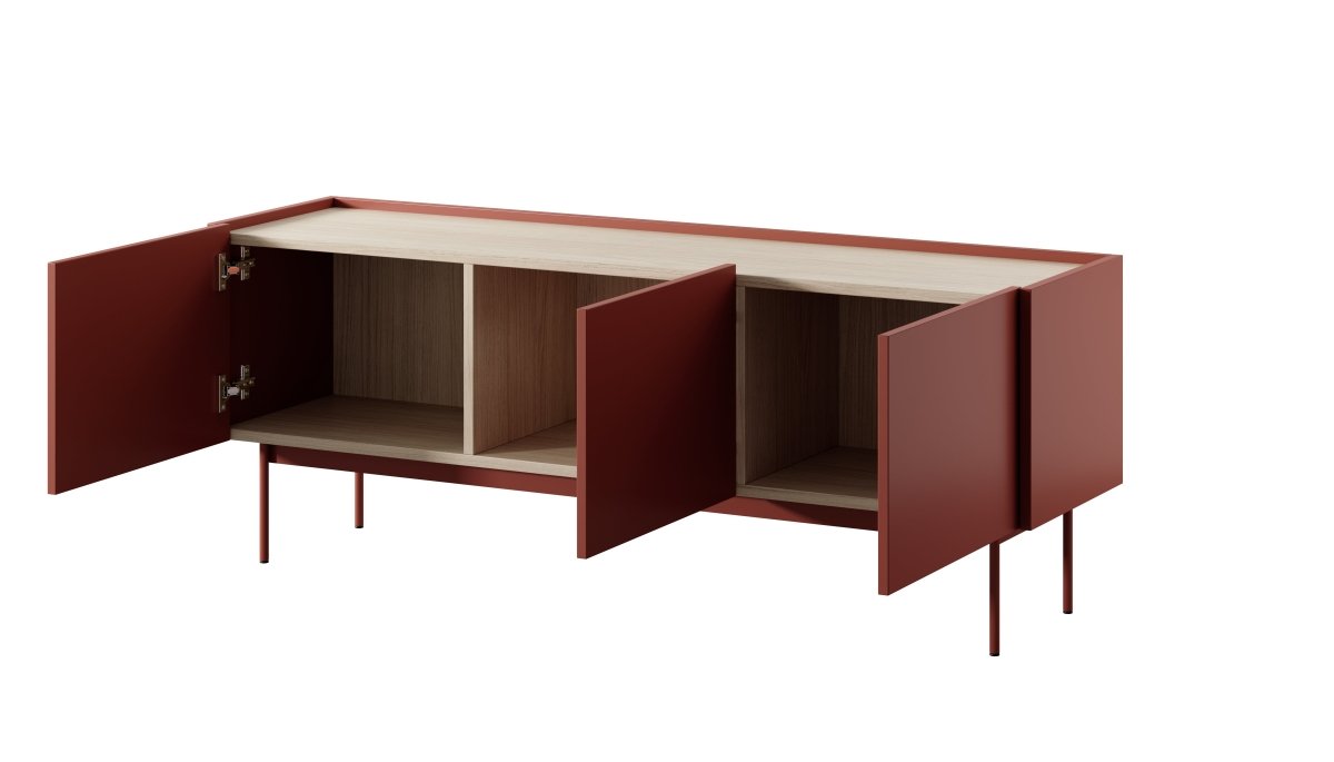 Elegantes Designer Lowboard Nero: Modernes TV-Möbel mit viel Stauraum