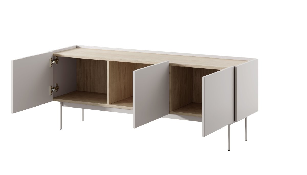 Elegantes Designer Lowboard Nero: Modernes TV-Möbel mit viel Stauraum