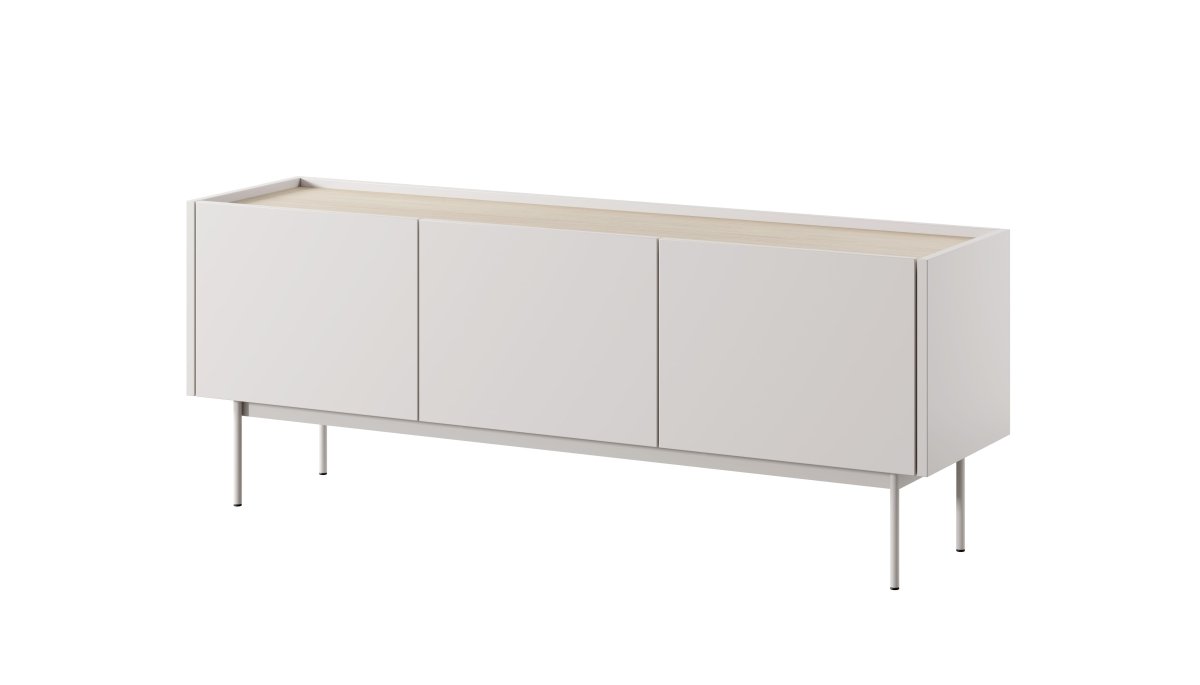Elegantes Designer Lowboard Nero: Modernes TV-Möbel mit viel Stauraum