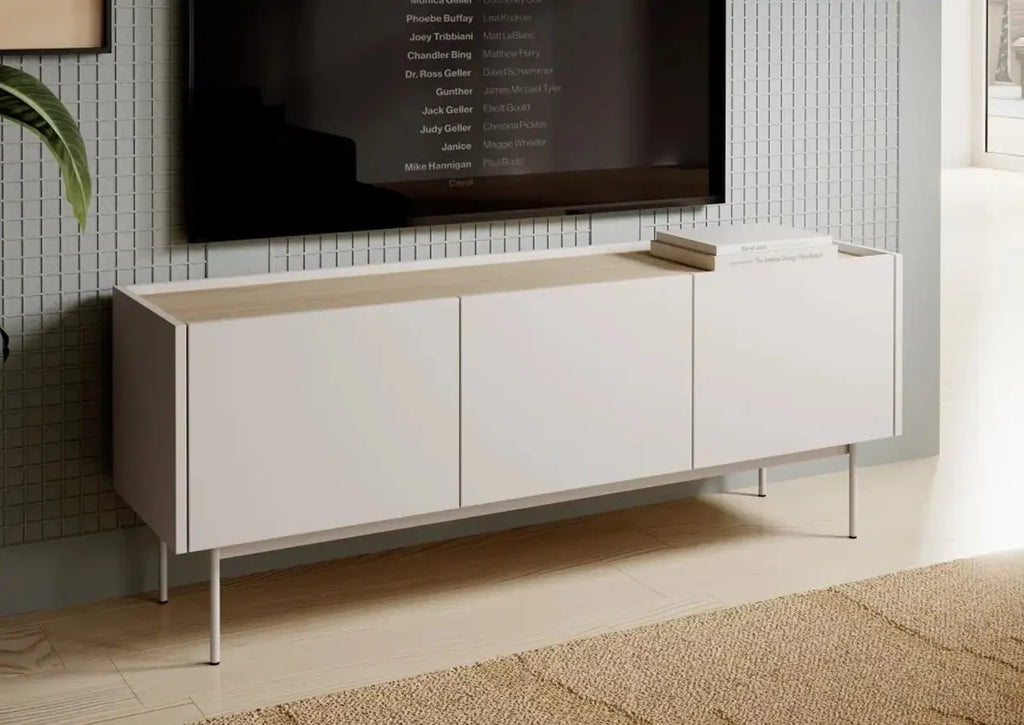 Elegantes Designer Lowboard Nero: Modernes TV-Möbel mit viel Stauraum
