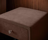 Eleganter Samt Designer Nachttisch Amy – Stilvoller Beistelltisch mit Stauraum