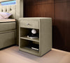 Eleganter Samt Designer Nachttisch Amy – Stilvoller Beistelltisch mit Stauraum