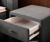 Eleganter Samt Designer Nachttisch Amy – Stilvoller Beistelltisch mit Stauraum