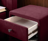 Eleganter Samt Designer Nachttisch Amy – Stilvoller Beistelltisch mit Stauraum