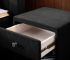 Eleganter Samt Designer Nachttisch Amy – Stilvoller Beistelltisch mit Stauraum