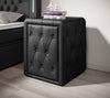 Evora Designer Nachttisch: Eleganter Kunstleder Beistelltisch für Boxspringbetten