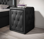 Lade das Bild in den Galerie-Viewer, Evora Designer Nachttisch: Eleganter Kunstleder Beistelltisch für Boxspringbetten
