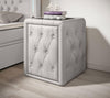 Evora Designer Nachttisch: Eleganter Kunstleder Beistelltisch für Boxspringbetten