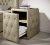 Evora Designer Nachttisch: Eleganter Kunstleder Beistelltisch für Boxspringbetten