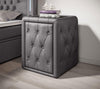 Evora Designer Nachttisch: Eleganter Kunstleder Beistelltisch für Boxspringbetten