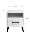 Eleganter Nachttisch Galaxy: Modernes Design mit Integrierter LED-Beleuchtung und Stauraum