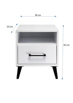 Lade das Bild in den Galerie-Viewer, Eleganter Nachttisch Galaxy: Modernes Design mit Integrierter LED-Beleuchtung und Stauraum
