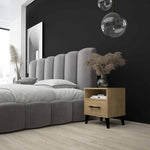 Lade das Bild in den Galerie-Viewer, Eleganter Nachttisch Galaxy: Modernes Design mit Integrierter LED-Beleuchtung und Stauraum
