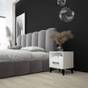 Eleganter Nachttisch Galaxy: Modernes Design mit Integrierter LED-Beleuchtung und Stauraum