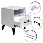 Lade das Bild in den Galerie-Viewer, Eleganter Nachttisch Galaxy: Modernes Design mit Integrierter LED-Beleuchtung und Stauraum
